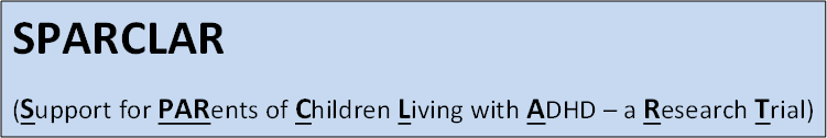 Support for parents of children living with ADHD a research trial