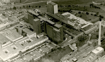 Yorkhill and Queen Mum's Hospital, an  aerial view from GGHB Archives