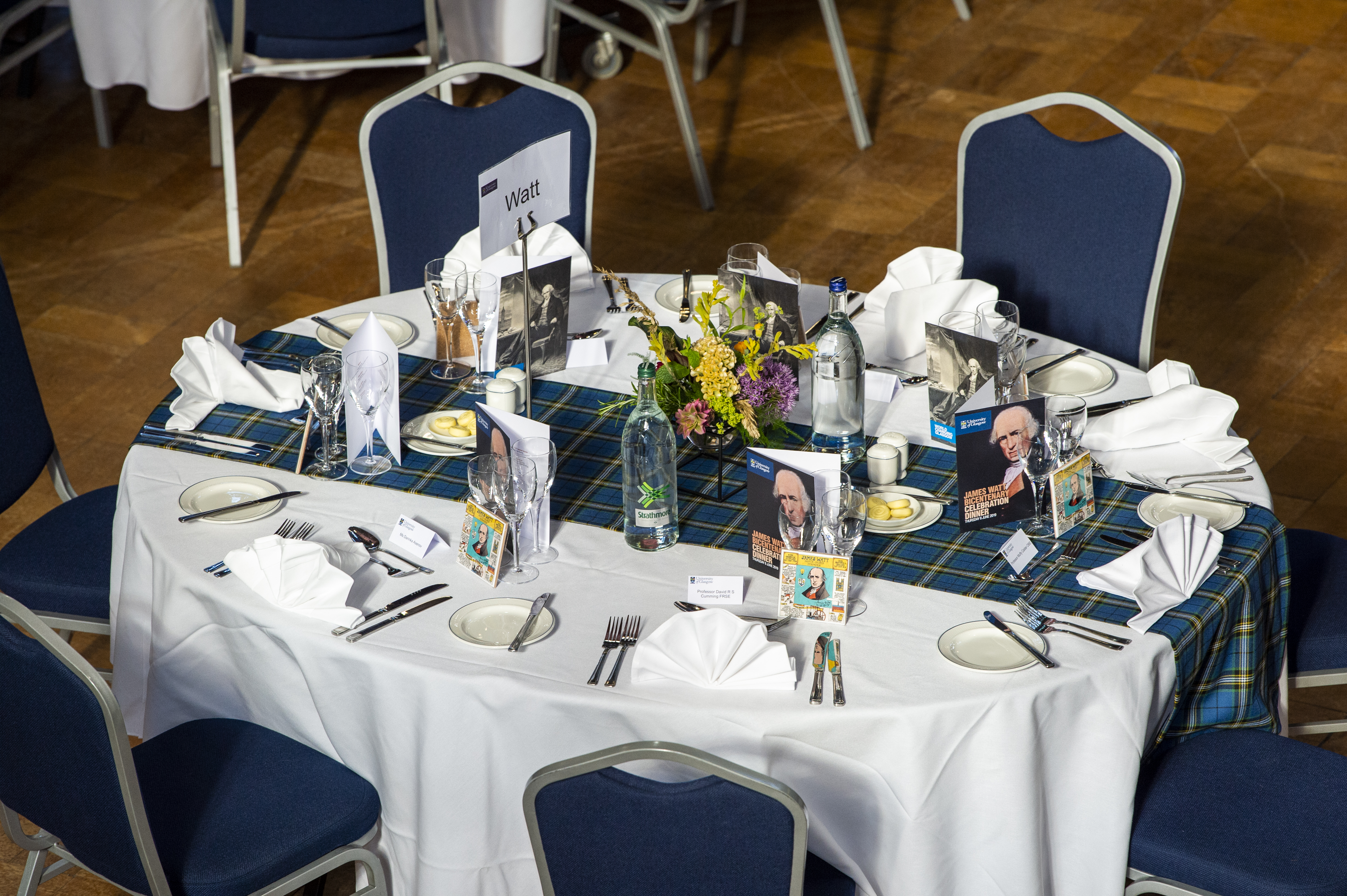 Table at the James Watt Bicentenary Celebration Dinner. 