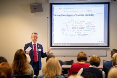 Photo of Professor Frank Coton at IHW invisible disabilities event