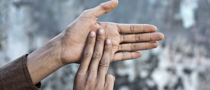 Man using British Sign Language