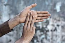 Man using British Sign Language