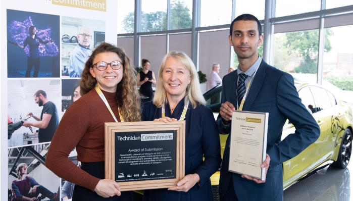 Technician Commitment Signatory Event attended by Hannah Bialic and Mohammad Ali Salik. Technician Commitment Award for Submission and Certificate of Recognition Awarded March 2019 to Mohammed Ali Salik.