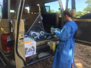 RNA extractions in car boot using lab-in-a-suitcase