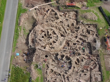 Old Scatness Broch site from above