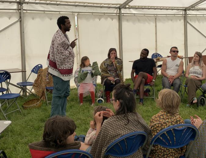 Solas 2019 Tawona Sitholé delivering his 3D storytelling session