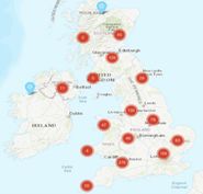 Enslaved African American UK map