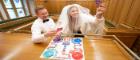 Launch of a new UofG board game Legally Wed with bride and groom Aimee and Warren Crawford. Photo credit Martin Shields