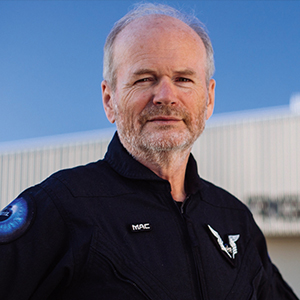 Dave Mackay (BSc 1979) is the Chief Pilot of Virgin Galactic (photo: Virgin Galactic).