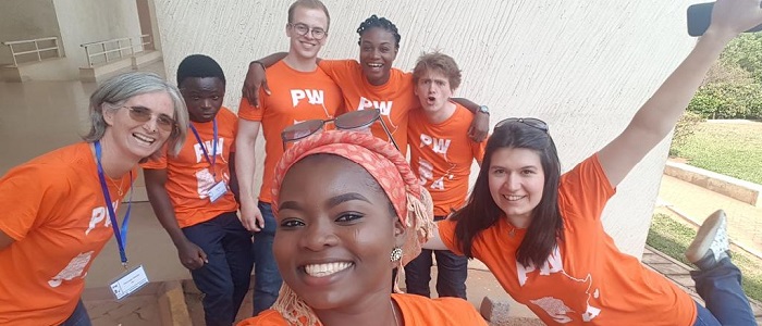 Student volunteers at PWSAfrica 2019