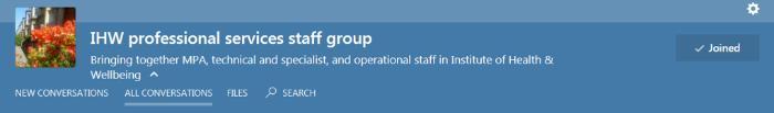 Banner for professional services staff Yammer group