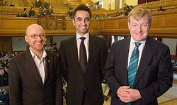 Patrick Harvie MSP, Aamer Anwar and Charles Kennedy MP