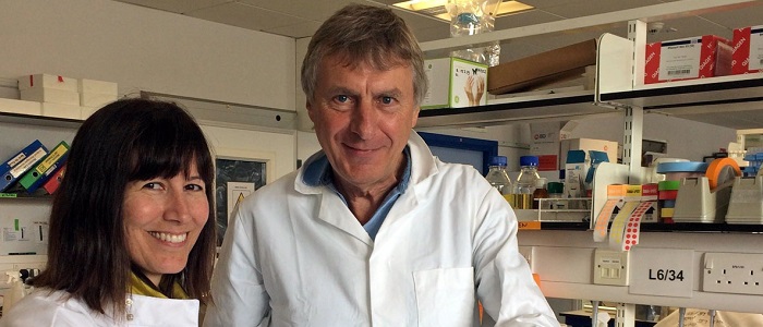 Professor Maizels and Dr Smyth in the lab