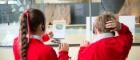 Children using ipads in a museum as part of the EMOTIVE project which allows users to imagine what life might have been like hundreds of years ago through the power of Virtual Reality/Augmented Reality technology and digital storytelling