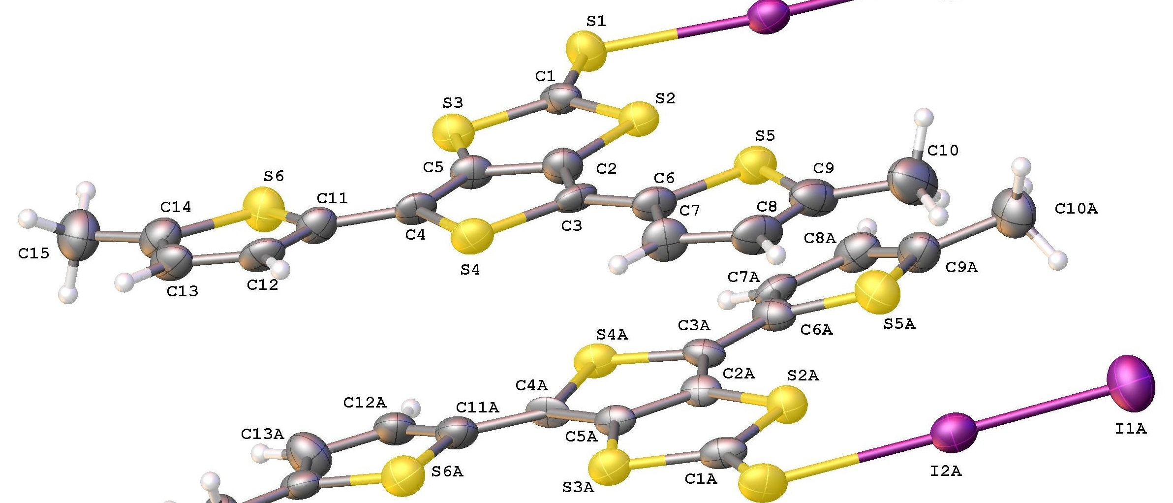 Image of chemical structure obtained using x-ray diffraction