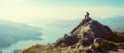 Female hiker on mountain