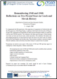 Czech and Slovak conference - call for papers