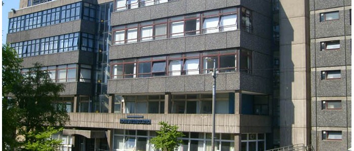 An image of the Adam Smith building