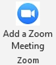 Add a zoom meeting button found in ribbon in outlook
