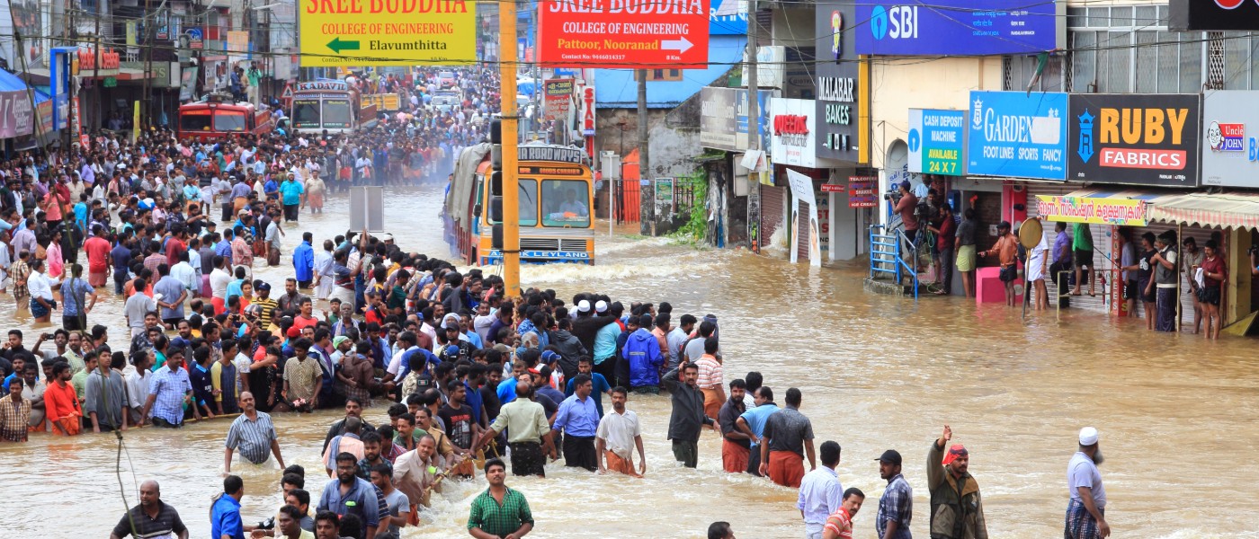 Image of flooded city in India