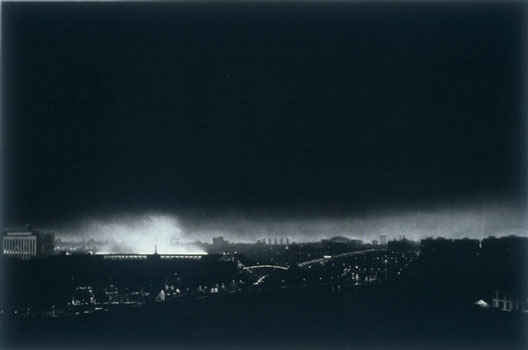  Craig McPherson, Yankee Stadium at Night, Mezzotint engraving, 1983. 