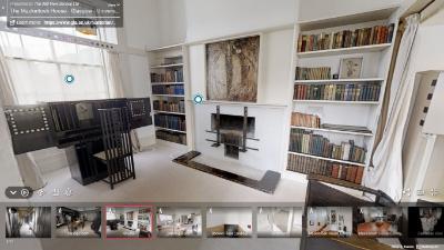 The Mackintosh House virtual tour showing the studio.
