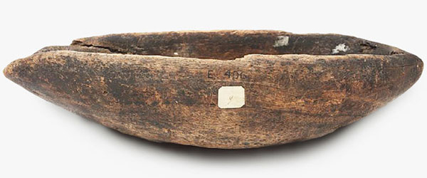 A wooden boat shaped vessel