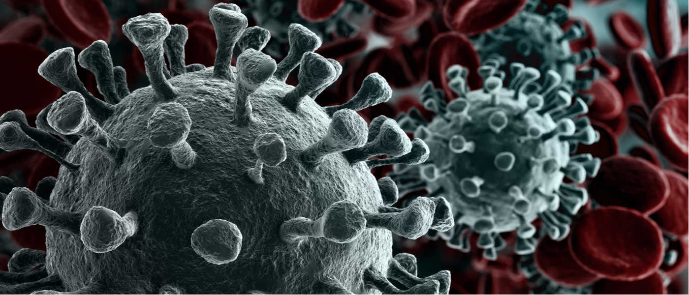 3D render of the Covid-19 virus