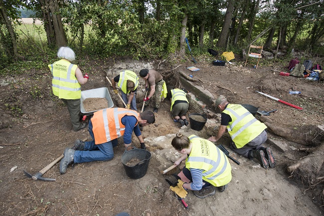 Waterloo Uncovered Dig 2019 - Sam Wilson, Emma Wray Smith, Justin Li and Stef Backers. Photo Credit Chris Van Houts