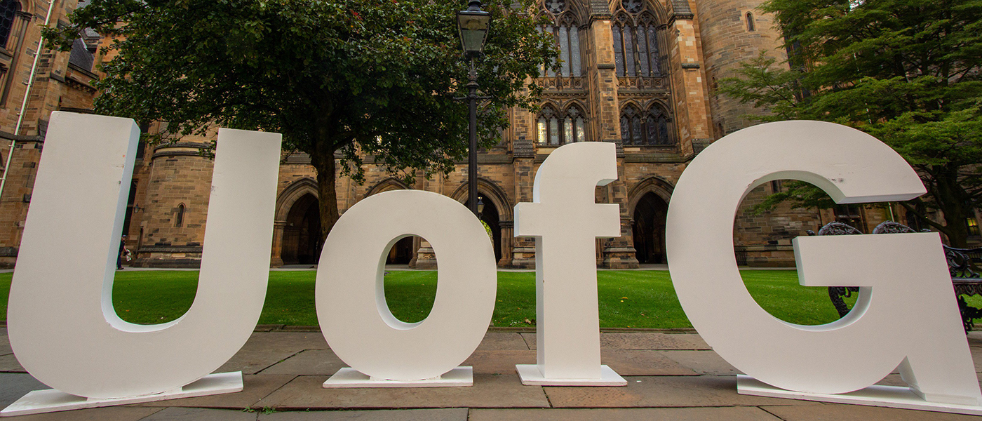 UofG letters in quadrangle