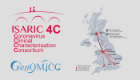 The ISARIC 4C logo beside a graphic of the various centres in the UK
