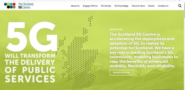 Scotland 5G centre screenshot