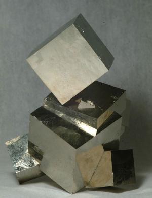 Pyrite with cubic crystals. Navajun, La Rioja, Spain. GLAHM:M16638.
