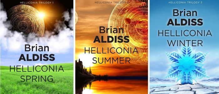 Three books by Brian Aldiss together; Helliconia Spring, Helliconia Summer, and Helliconia Winter - all suggested as part of UofG's History summer reading list