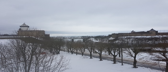 Image of a snowy scene in Narva