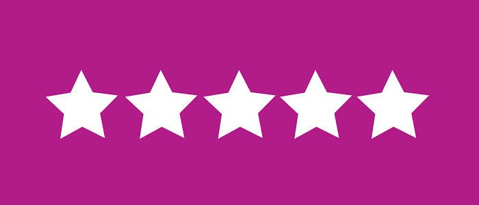 A graphic of 5 stars