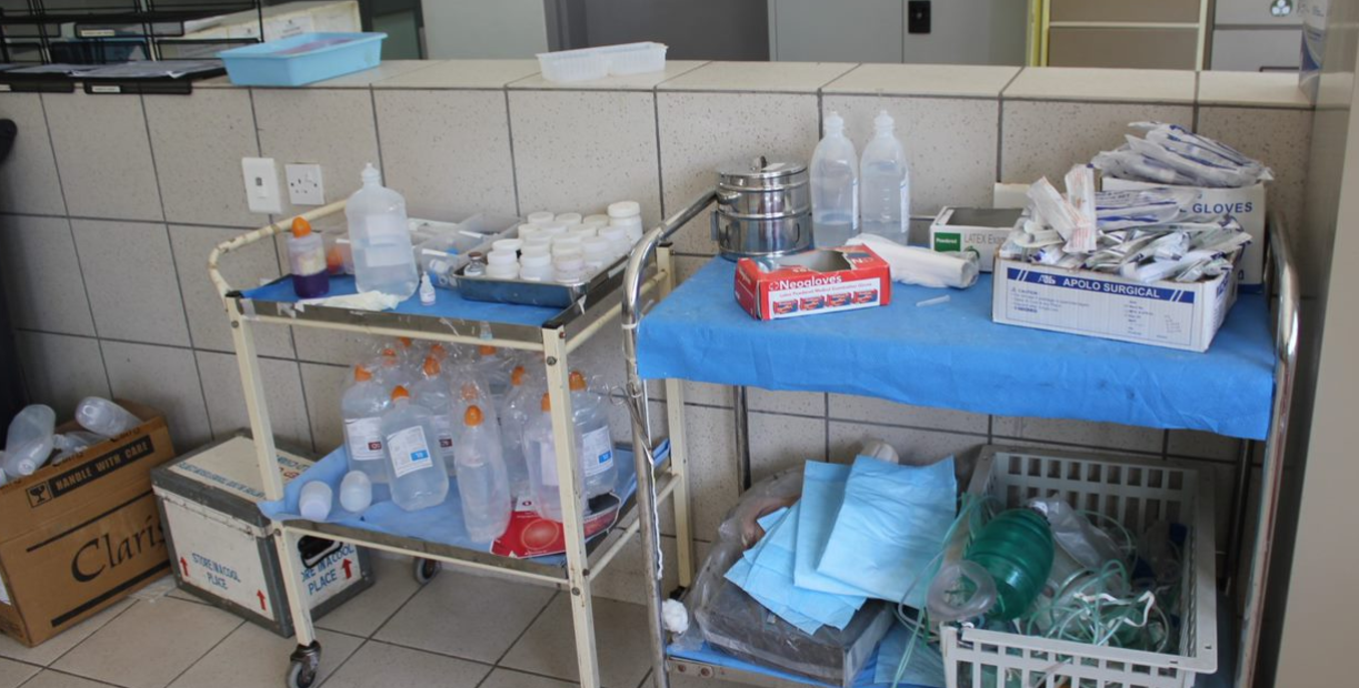 Clinical equipment in Malawi hospital.