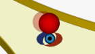 Research Abstract image of a red ball moving over a stylised eye
