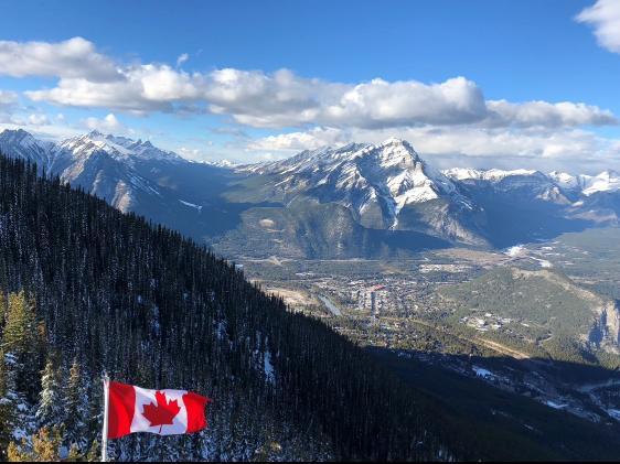 A view of Sulphur Mountain, Banff National Park, Alberta, Canada