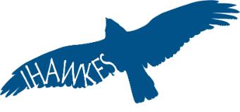 Image of hawk with the lettering IHAWKES on one wing
