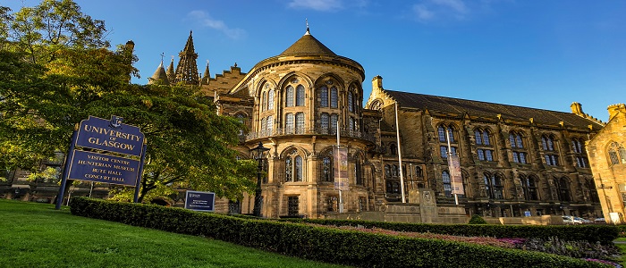 Image of the Gilbert Scott Building at the University of Glasgow