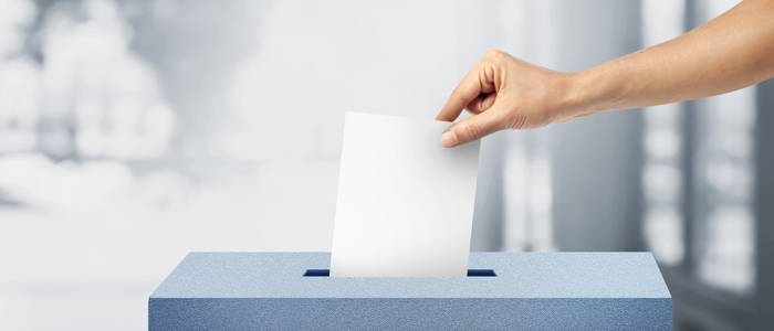 Photo of a ballot box/suggestion box