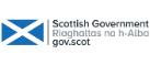 Scottish government logo, with Scottish flag and gov.scot text