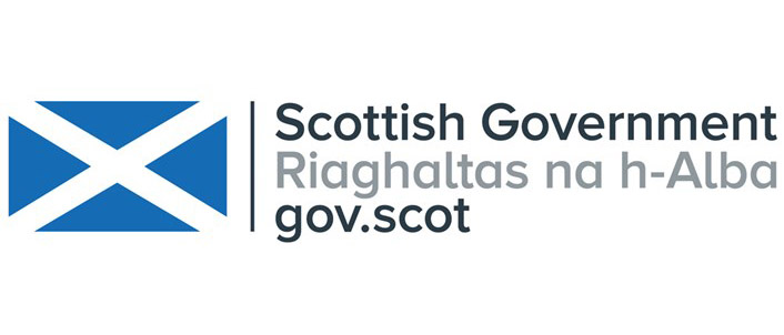 Scottish government logo, with Scottish flag and gov.scot text