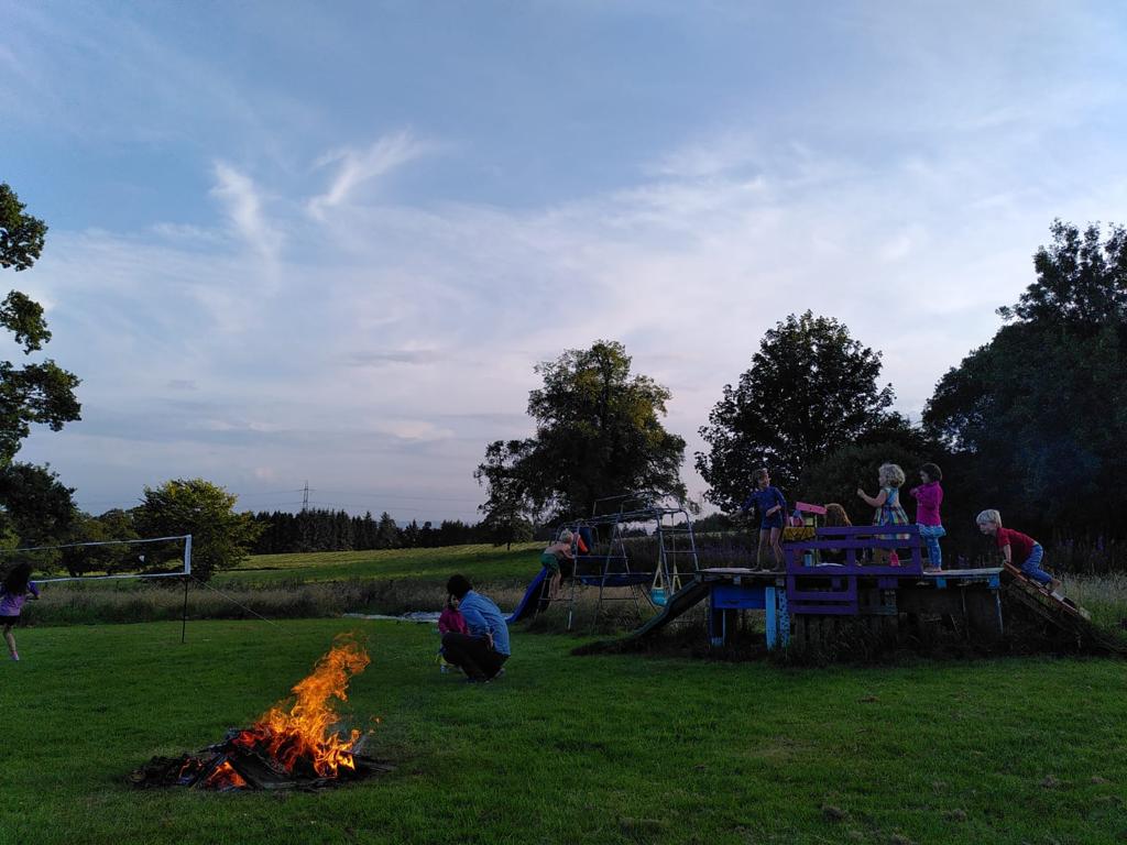 Bonfire at Cochno Farm