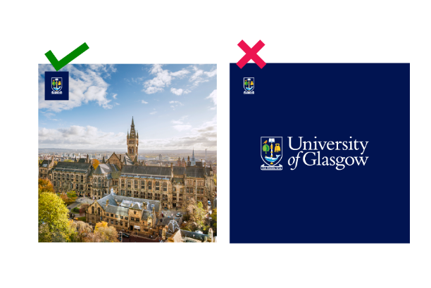 Diagram showing the watermark in badge format on a video