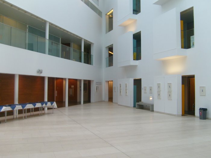 Flat floored atrium area
