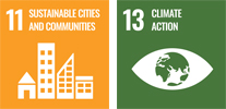 SDG icons 11 and 13