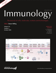 The front cover of the Immunology journal for October 2020