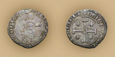 Peter I, king of Cyprus, gros, 1359 – 1369, silver, Cyprus, GLAHM:46218, McFarlan.